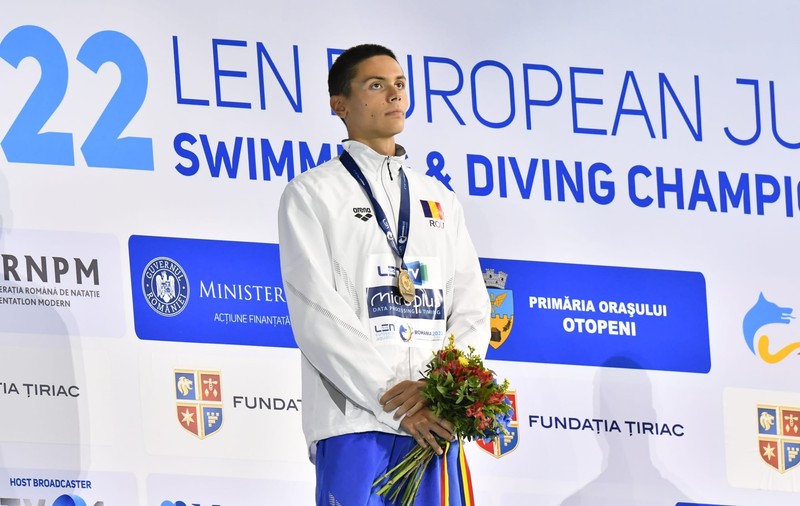 David Popovici, după a doua medalie de aur la Europenele de natație pentru juniori de la Otopeni: „Mi s-a făcut pielea de găină”