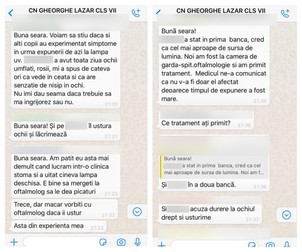 Discuție între părinți, pe grupul de WhatsApp