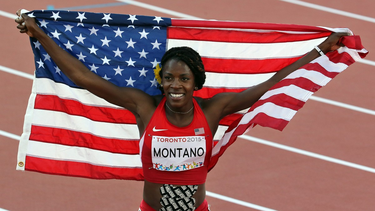 Alysia Montano, fericită la finalul unei curse. FOTO: EPA