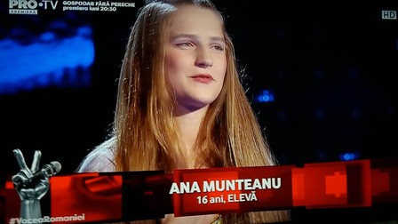 ana munteanu, la Vocea Romaniei