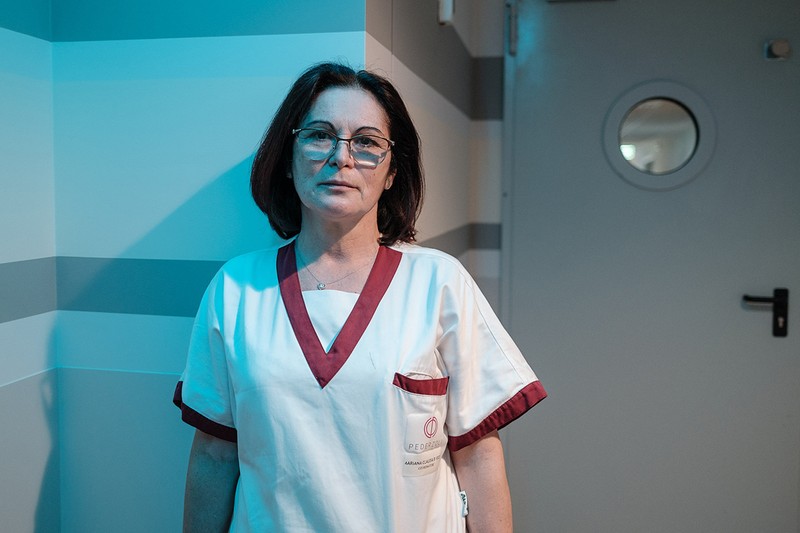 Asistenta medicală Claudia Burghiu, Spitalul P. Pederzoli din Peschiera del Garda, Italia