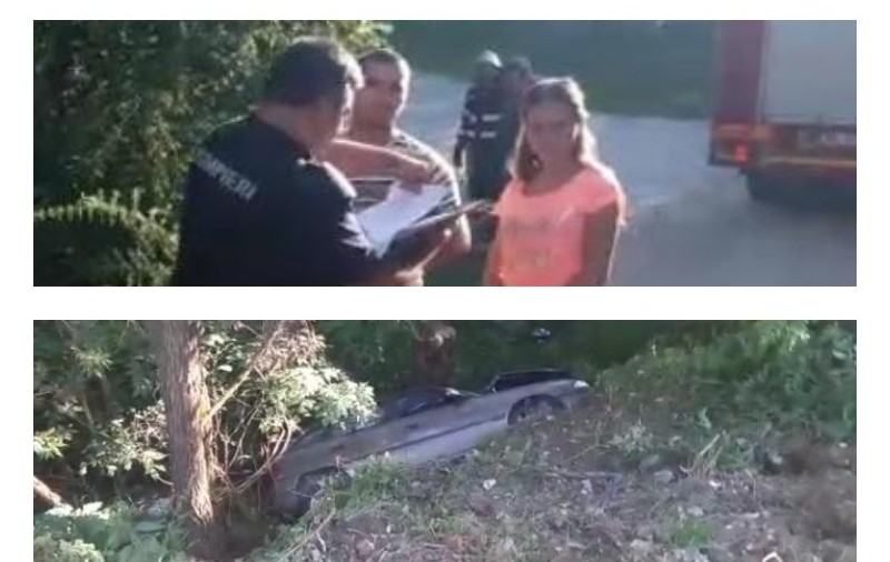 O tânără de 18 ani din Argeș a fost rănită, după ce mașina în care se afla a căzut într-o râpă