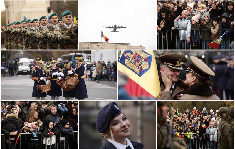 Parada de 1 decembrie 2023 din București. Peste 2.400 de militari, avioane F-16 și Eurofighter au defilat în fața a circa 100.000 de persoane