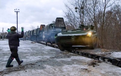 Vehicule militare rusești, sosite la începutul anului în Belarus | FOTO: Profimedia