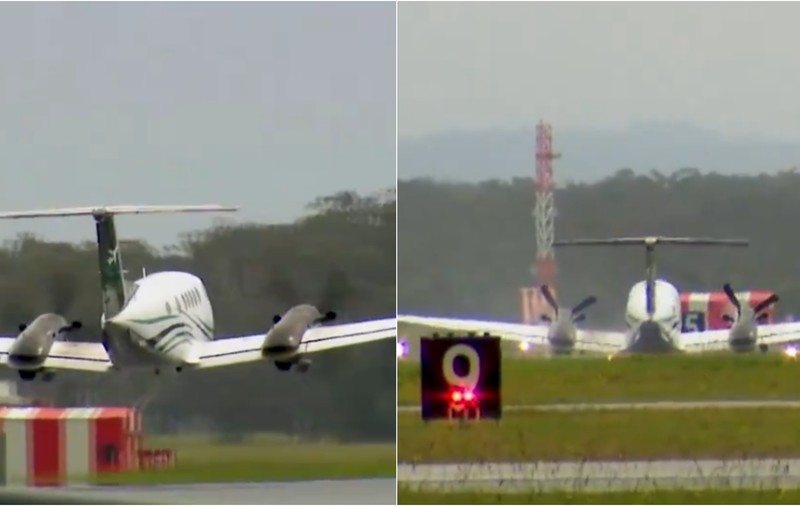 Un avion a aterizat de urgență, fără tren de aterizare, în Australia, după ce s-a învârtit câteva ore deasupra unui aeroport | VIDEO