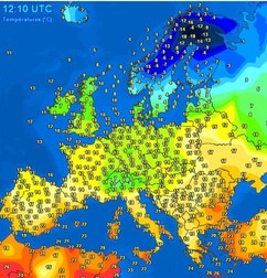 Luni după-amiază, în România se înregistrau printre cele mai mari temperaturi din Europa, mai ridicate chiar decât cele din nordul Africii. Sursa foto: hotnews.ro
