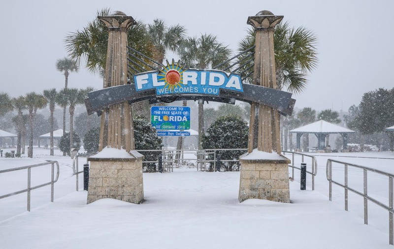 Cele mai mari ninsori din ultimii 35 de ani, în Florida. Texasul a fost lovit de o furtă de zăpadă care a ucis 9 oameni