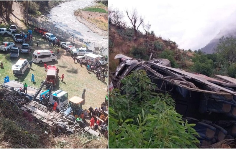 Un autobuz s-a rupt în două, după ce s-a prăvălit într-o râpă, de pe o șosea din Peru: cel puțin 18 morți și zeci de răniți