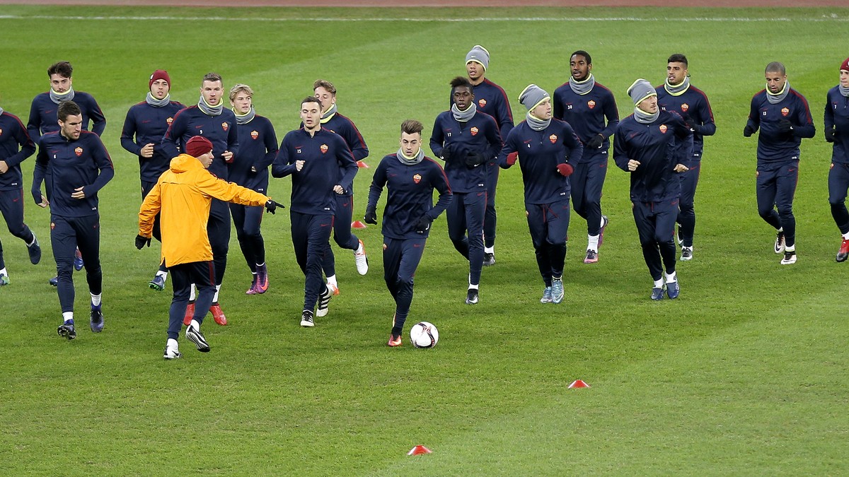 Astra - AS Roma. Antrenamentul italienilor
