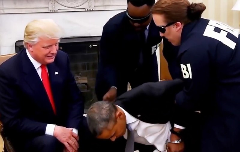 Donald Trump, zâmbitor în Biroul Oval, în timp ce Barack Obama este arestat de FBI: videoclip fals distribuit de președintele SUA