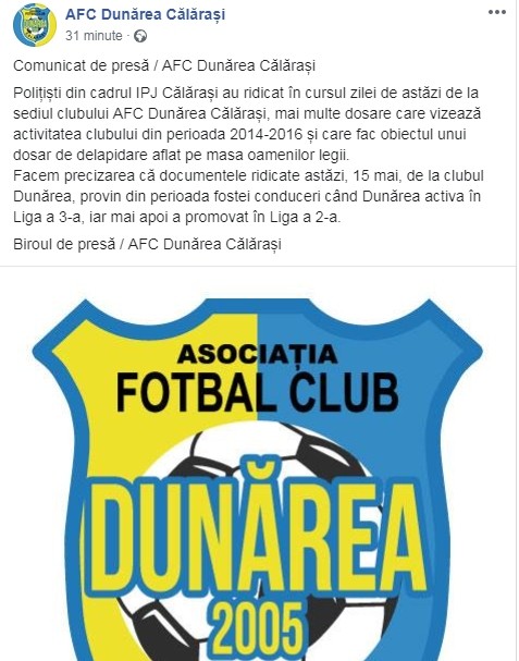 Anunnțul călărășenilor