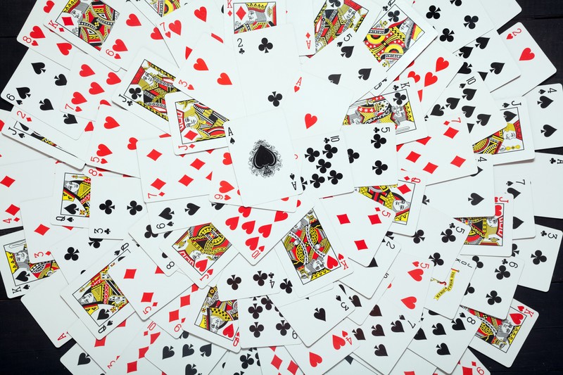 Background made of playing cards