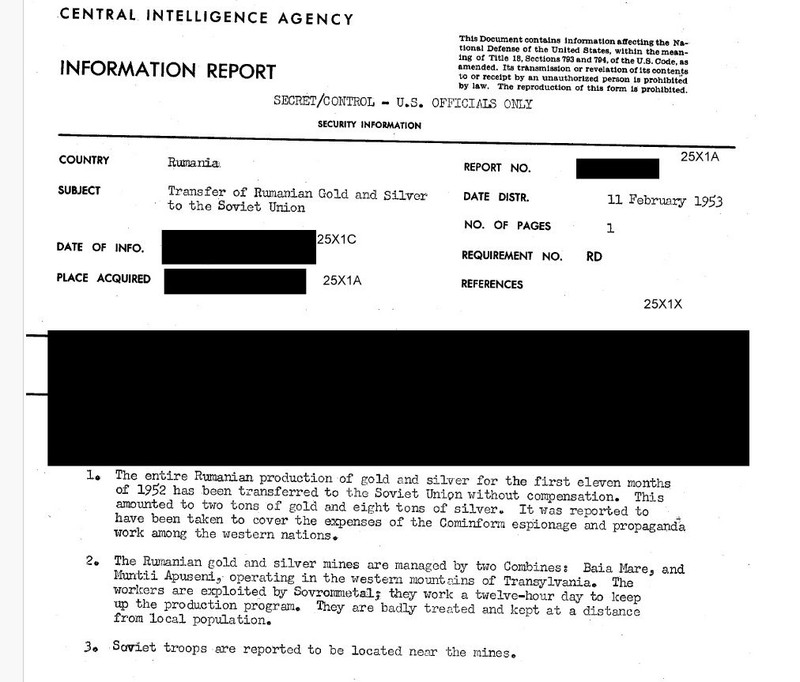 Informare CIA 1953