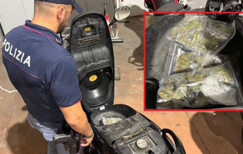 Un român din Italia își ținea scuterul plin cu marijuana chiar în fața sediului de poliție. Ce a urmat