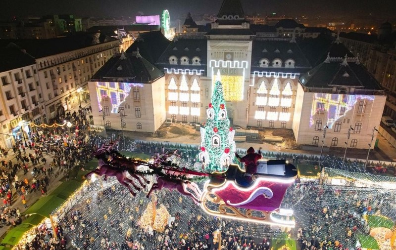 Târgul de Crăciun din Craiova a fost desemnat cel mai bun târg de Crăciun din Europa în 2026. Sursă foto: Facebook/ Primăria Municipiului Craiova