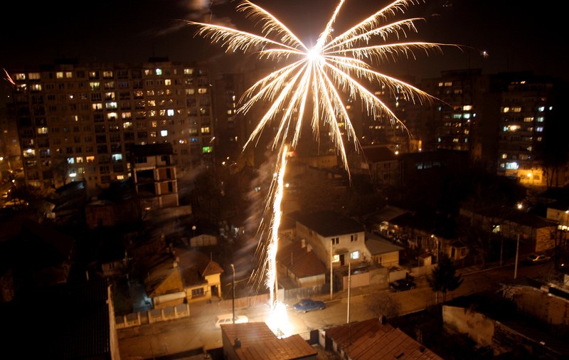 Poluarea din Capitală a crescut de 60 de ori în noaptea de Revelion, din cauza artificiilor