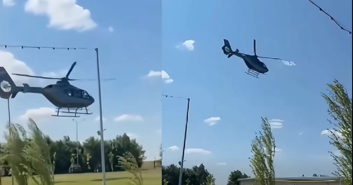 Un elicopter privat a aterizat la un centru de echitație din Constanța