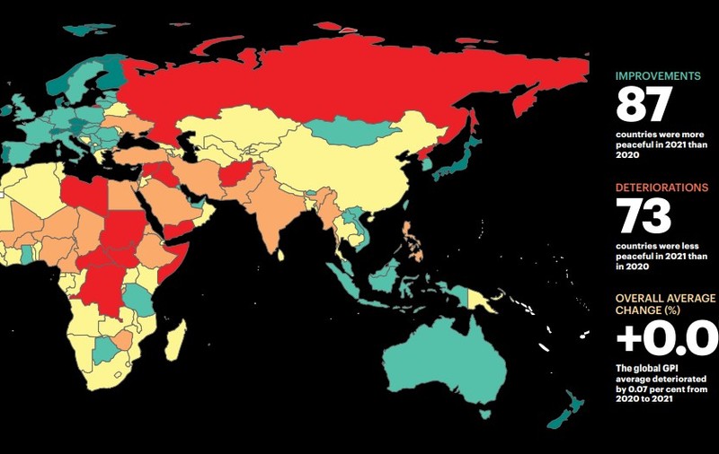Indexul Global al Păcii: Pandemia a favorizat creșterea numărului de conflicte la nivel global