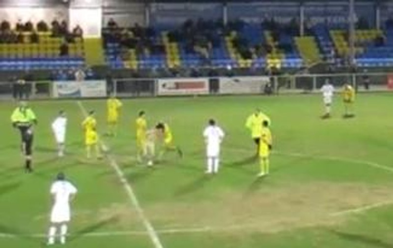 Video | Un jucător a fost eliminat pentru că a scos un exhibiţionist de pe teren!