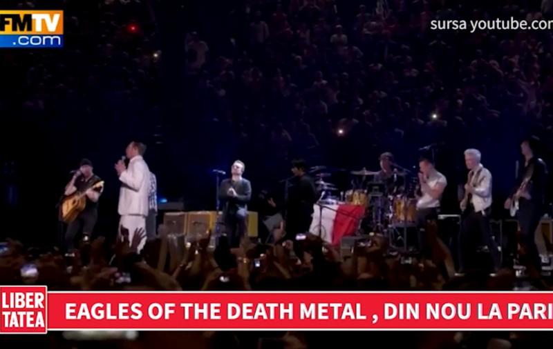 "Eagles of Death Metal", din nou la Paris. MOMENT EMOŢIONANT | VIDEO