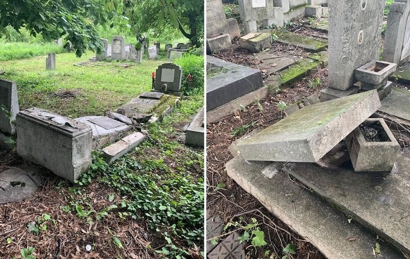 Trei tineri au fost reținuți în cazul vandalizării Cimitirului Evreiesc din Ploiești