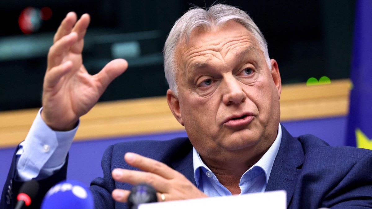 Viktor Orban, premierul Ungariei, în cadrul unei conferințe de presă