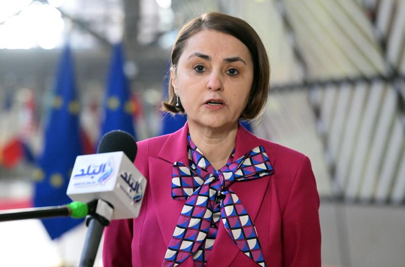 BRUSSELS, BELGIUM - FEBRUARY 19: Romanian Foreign Minister Luminita Odobescu attends the meeting of EU Foreign Ministers at the EU Council headquarter in Brussels, Belgium on February 19, 2024. Dursun Aydemir / Anadolu