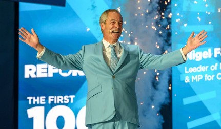 Nigel Farage participă la Conferința anuală Reform UK, în Birmingham, Regatul Unit, pe 05 septembrie 2026. Sursă foto: Profimedia Images
