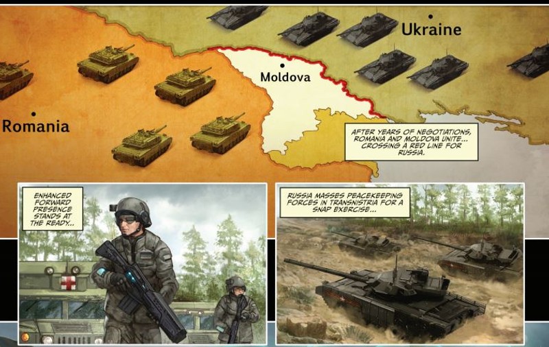 FOTO| Unirea României cu Republica Moldova, motiv de război între NATO și Rusia, potrivit unui manual studiat în academiile militare americane