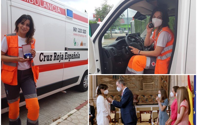 Povestea Mihaelei, românca șofer de ambulanță decorată de regele Spaniei. „Mi-a spus că românii sunt muncitori și persoane bune”