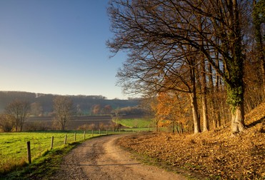 Peisaj de toamnă în apropiere de orașul belgian Maastricht, Belgia