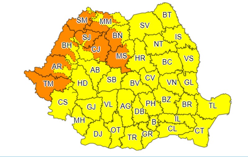 Primul cod de caniculă din această vară. Urmează trei zile de foc. Până la cât urcă temperaturile