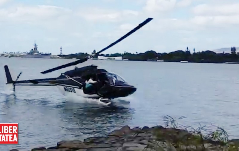 UN ELICOPTER CU 5 OAMENI LA BORD S-A PRĂBUȘIT LA PEARL HARBOR ÎN HAWAII / VIDEO, IMAGINI ȘOCANTE