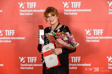 Cezara Dafinescu a fost premiată pentru întreaga carieră la Festivalul de Film Transilvania (TIFF)| Foto: Nicu Cherciu