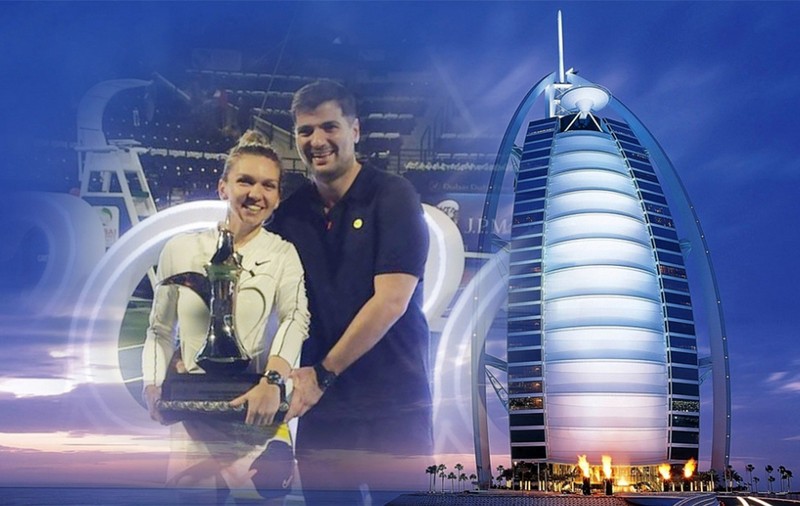 Simona Halep a avut parte de o seară de poveste la Burj Al Arab după ce-a câștigat turneul de la Dubai
