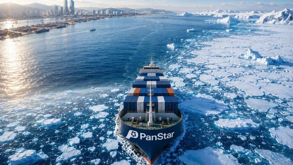 Coreea de Sud testează o nouă rută maritimă către Europa, prin Arctica. Sursă foto: PanStar.