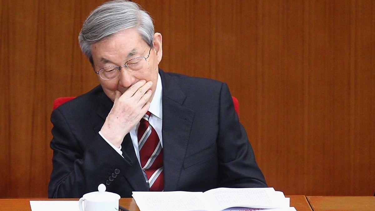 Fostul premier chinez Zhu Rongji participă la celebrarea celei de-a 90-a aniversări a Partidului Comunist, la Marea Sală a Poporului, pe 1 iulie 2011, la Beijing, China.