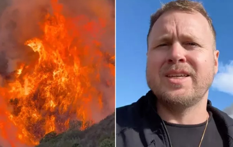 Spencer Pratt filmează momentul în care casa sa este mistuită de flăcări, în incendiul din Los Angeles: „Rugați-vă pentru noi” | VIDEO