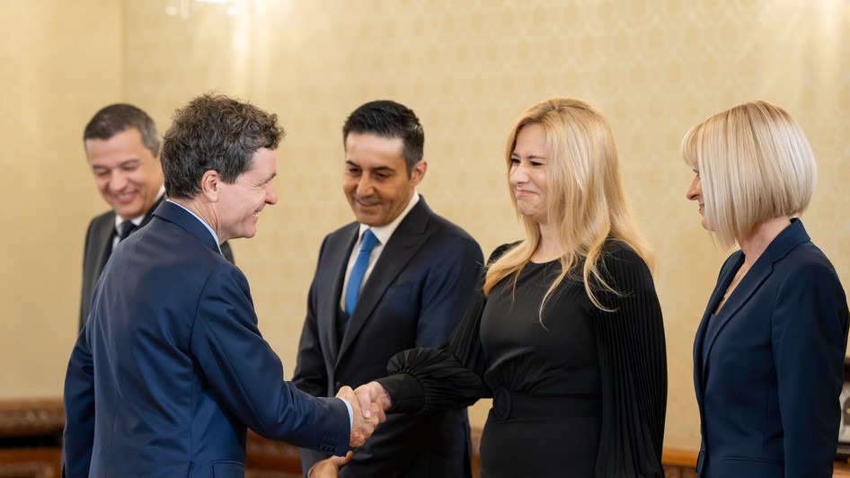 Nicușor Dan și delegația PSD de la consultările din septembrie FOTO Presidency
