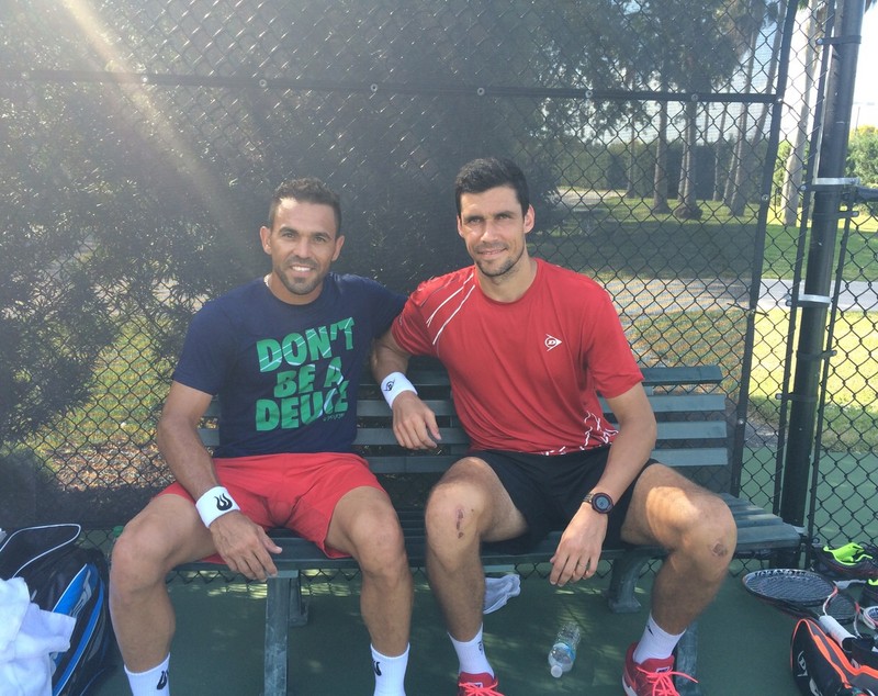 Victor Hănescu s-a antrenat la Miami cu Estrella Burgos / GALERIE FOTO