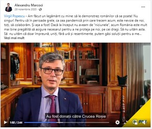 Marcoci distribuie constant postările lui Virgil Popescu