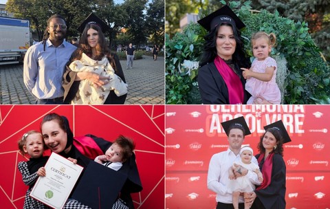 Sabrina, Ioana, Elisabeth, Coral și Denis, mămicile eroine de la medicină