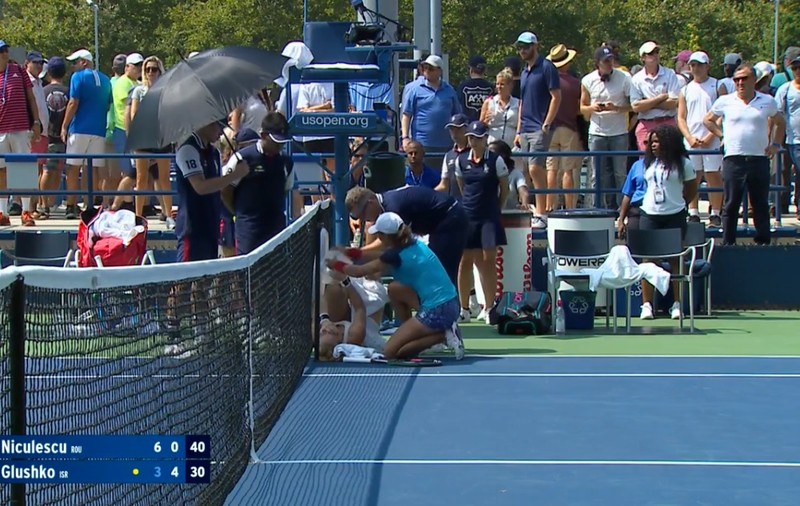 US Open, primul tur. Julia Glushko, accidentare horror sau truc în meciul cu Monica Niculescu?