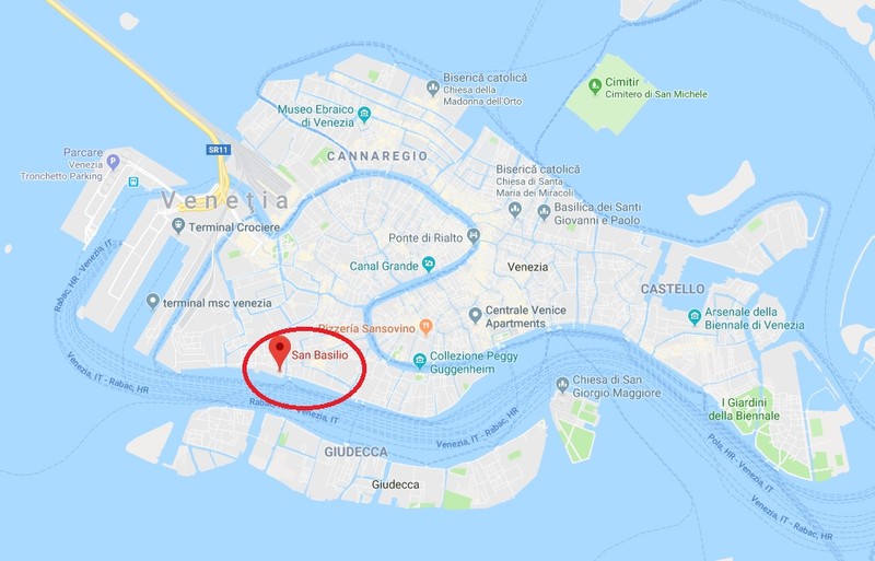 Accident Venezia - San Basilio- locul accidentului