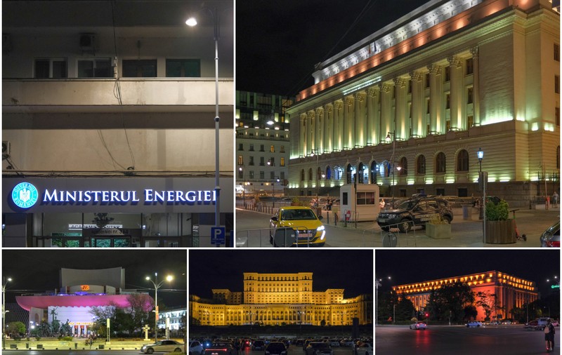 Economie la curent, doar în declarații. Instituțiile publice din România sunt luminate ca la festival