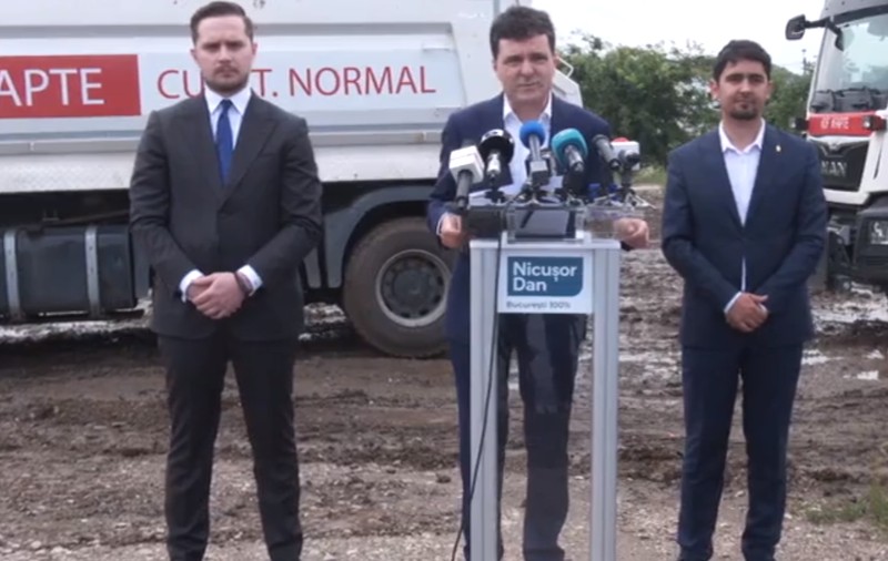 Reacția Primăriei Sectorului 5, după conferința lui Nicușor Dan desfășurată printre mașinile de salubrizare