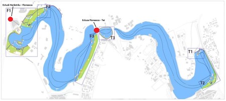 Harta proiectului de amenajare turistică Floreasca - Tei.