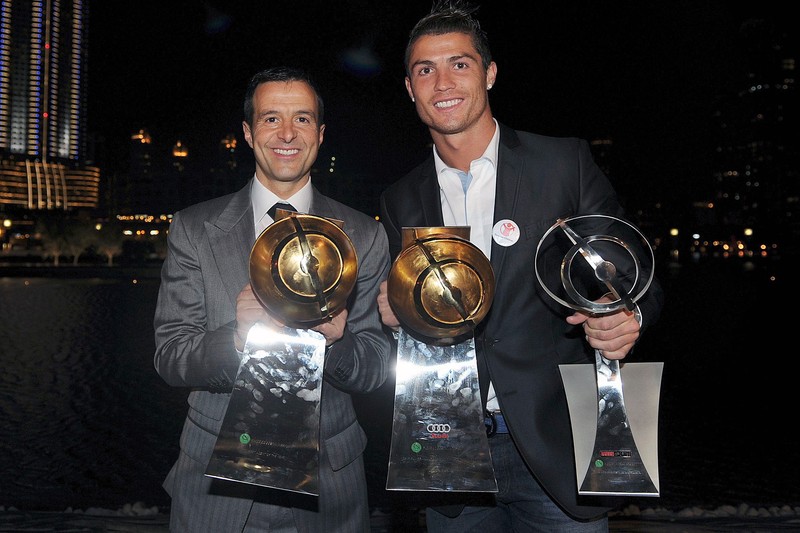 Ronaldo și impresarul său. Foto: EPA