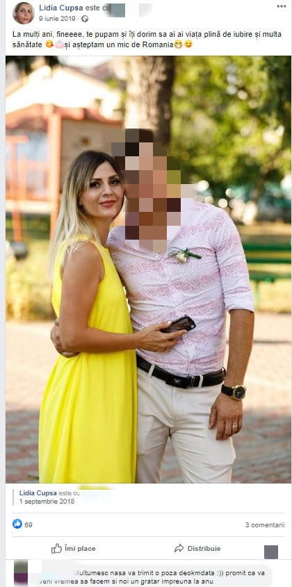Imaginea distribuită pe 9 iunie 2019 de Lidia Cupșa, în care cerea mici de România și i se răspundea că vom face un grătar „la anu”