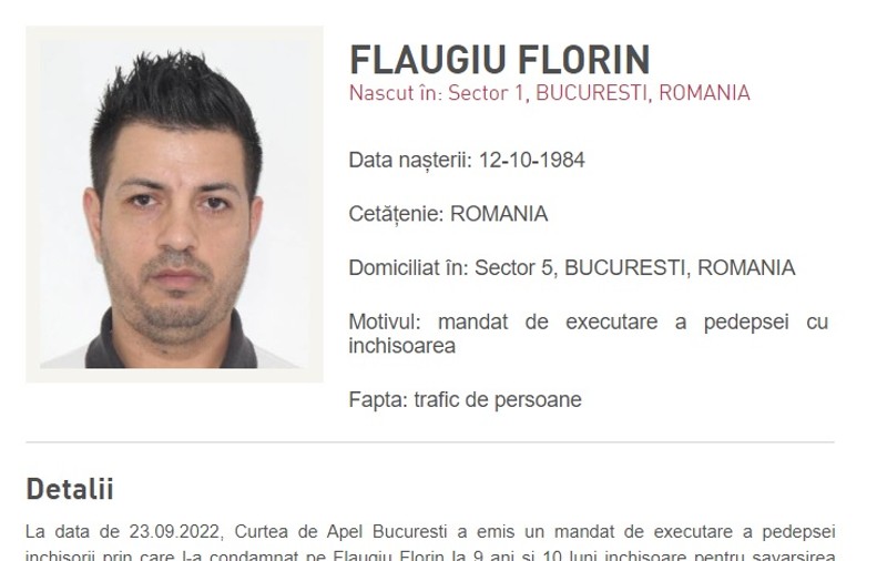 Un român aflat pe lista celor mai căutaţi fugari din Europa a fost prins în Franţa şi adus în ţară